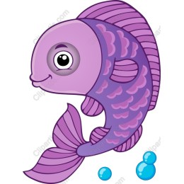 Charming Purple Playful Fish