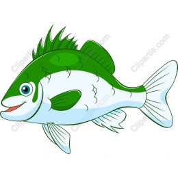 Whimsical Green Fish