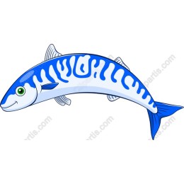 Playful Blue-Striped Fish