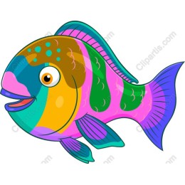 Colorful Cartoon Fish