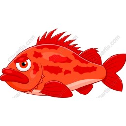 Vibrant Cartoon Red Fish