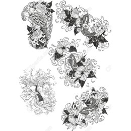 Koi Fish & Floral Elegance Set