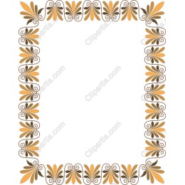 Elegant Decorative Leaf Border