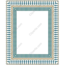 Teal and Gold Decorative Frame
