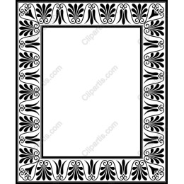 Elegant Black and White Ornamental Border