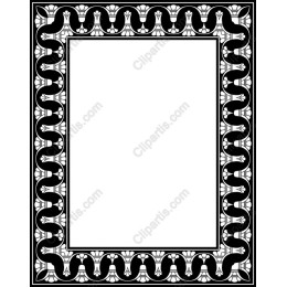 Ornate Intertwined Frame - Black and White