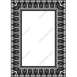 Black and White Ornate Frame