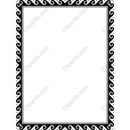 Elegant Black Swirl Border