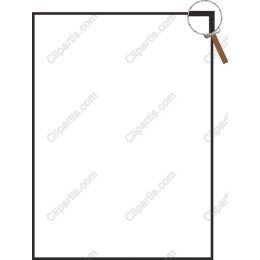 Blank Paper with Magnifying Glass