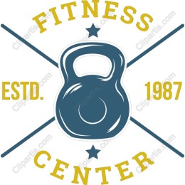 Fitness Center Kettlebell Logo