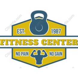 Dynamic Fitness Center Logo - No Pain No Gain