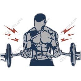 Muscular Man Lifting Barbell