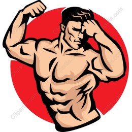 Muscular Man Flexing