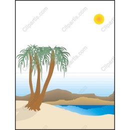 Serene Palm Tree Beach