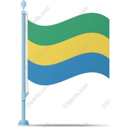 Vibrant Green, Yellow, and Blue Flag