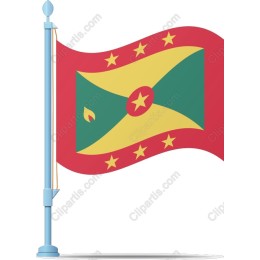 Grenada Flag in and