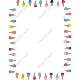 Ice Cream Cone Border