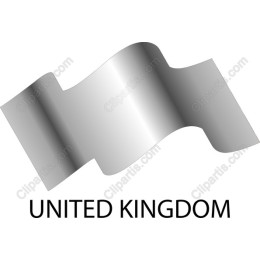 Elegant Silver United Kingdom Flag
