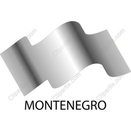 Montenegro Flag - Silver Wave