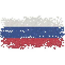 Pixelated Russian Flag