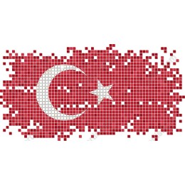 Pixelated Turkey Flag