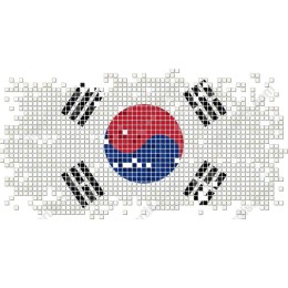 Pixelated South Korean Flag