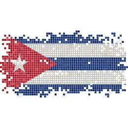 Pixelated Cuban Flag