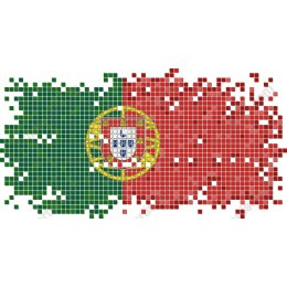 Pixelated Portuguese Flag