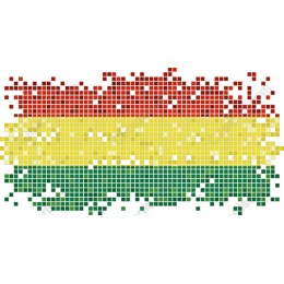 Pixelated Bolivia Flag
