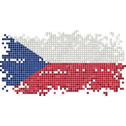 Pixelated Czech Republic Flag