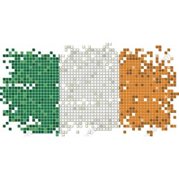 Vibrant Irish Flag Mosaic