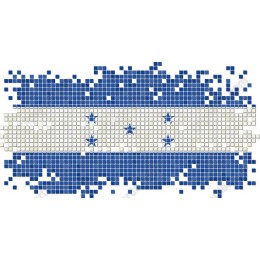 Honduras Flag Pixel Art
