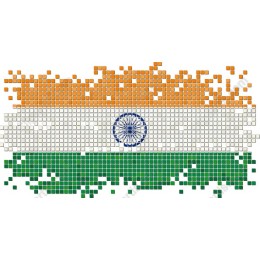Vibrant Indian Flag Mosaic