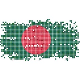 Pixelated Bangladesh Flag work