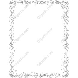 Whimsical Fish Border