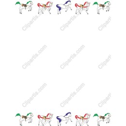 Colorful Horse Border