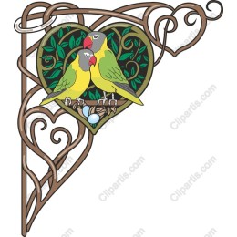 Lovebirds in Heart