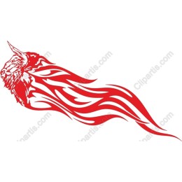 Tribal Cat in Red