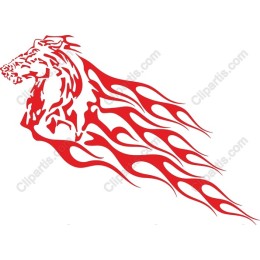 Flame-Driven Lion