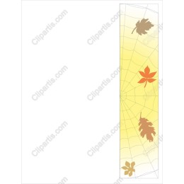 Autumn Leaves and Spiderweb Vertical