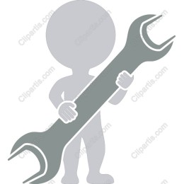 Wrench-Holding Humanoid Character
