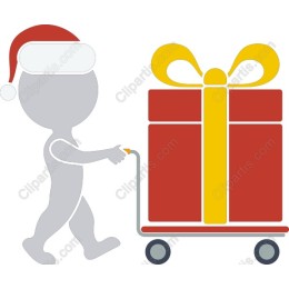 Festive Santa with Gift Cart