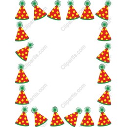 Festive Party Hat Border