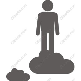 Inspirational Person on Clouds