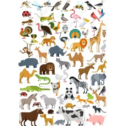 Animal Clipart Set - 60 Unique Files
