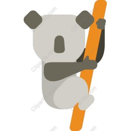 Cheerful Koala Climbing Tree