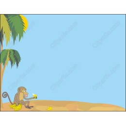 Cheerful Monkey in Tropical Paradise
