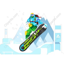 Thrill-Seeking Snowboarder