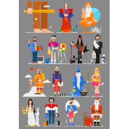 Eclectic Character Bundle - Cliparts