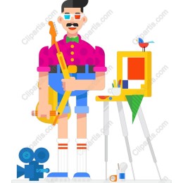 Creative Artist with Guitar